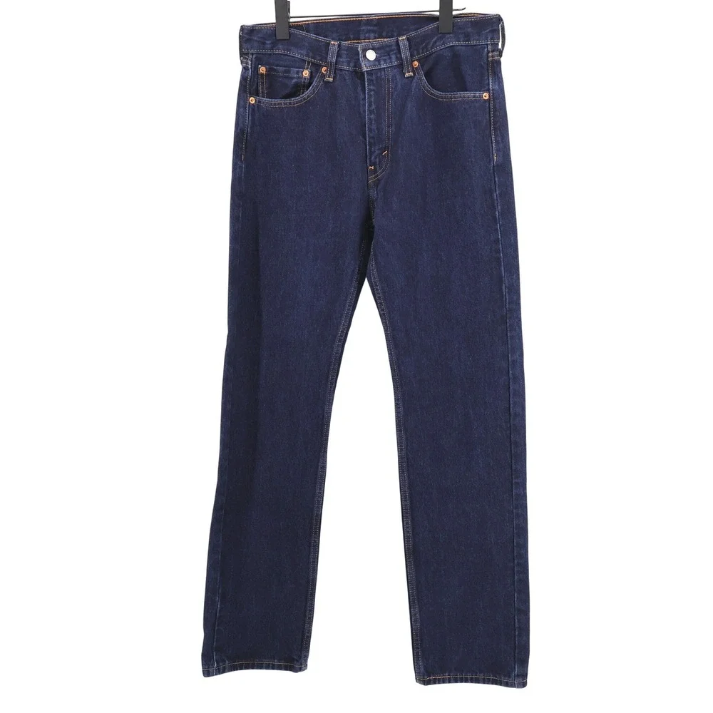 Levi's 505 Regular Fit Jeans Dark Blue Mens 32x32  (Inseam measures 33